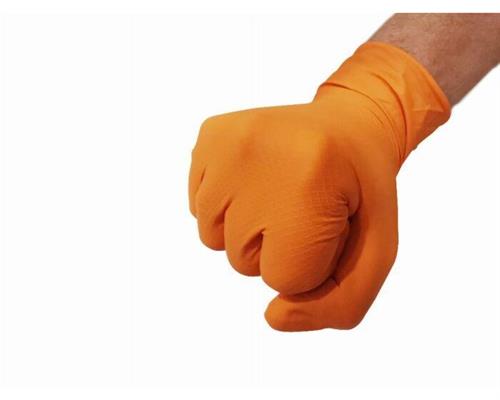 GUANTI IN NITRILE L ARANCIO BOX 50PZ